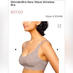 Wonderbra New Wave Wireless bra - small (fits 34C) Beige floral
